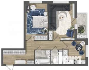 2-к квартира, вторичка, 66м2, 3/19 этаж