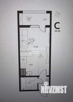 Студия квартира, вторичка, 27м2, 14/17 этаж