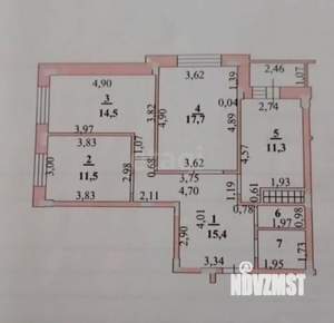 3-к квартира, вторичка, 76м2, 16/21 этаж