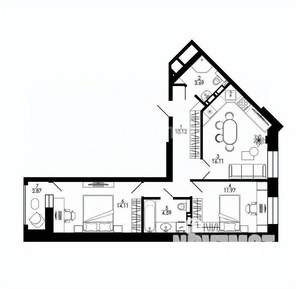 2-к квартира, строящийся дом, 66м2, 12/17 этаж