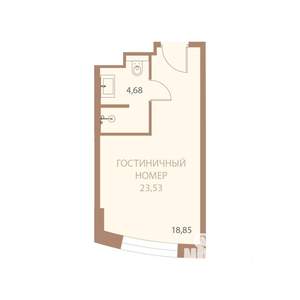 1-к квартира, вторичка, 24м2, 4/23 этаж