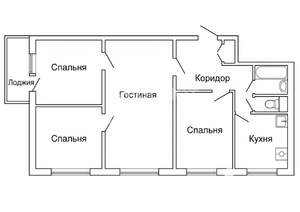 4-к квартира, вторичка, 77м2, 4/9 этаж