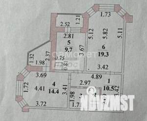 2-к квартира, вторичка, 59м2, 8/17 этаж
