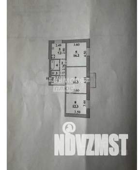 3-к квартира, вторичка, 63м2, 2/2 этаж