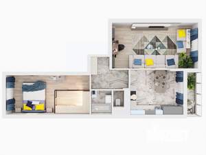 2-к квартира, строящийся дом, 75м2, 8/19 этаж