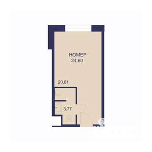 1-к квартира, вторичка, 24м2, 14/23 этаж