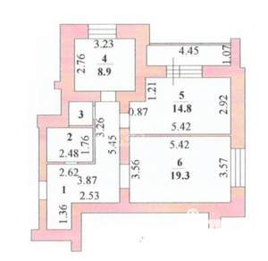 2-к квартира, вторичка, 63м2, 13/15 этаж