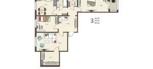 4-к квартира, сданный дом, 90м2, 9/18 этаж