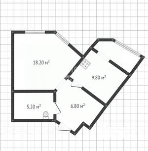 1-к квартира, вторичка, 46м2, 4/14 этаж