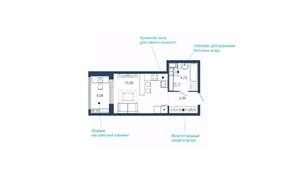 Студия квартира, вторичка, 30м2, 2/24 этаж