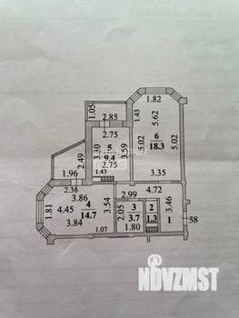 2-к квартира, вторичка, 64м2, 8/19 этаж