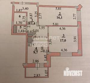 2-к квартира, вторичка, 59м2, 18/21 этаж