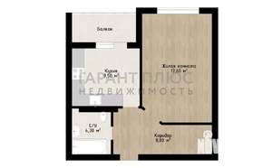 1-к квартира, вторичка, 44м2, 16/17 этаж