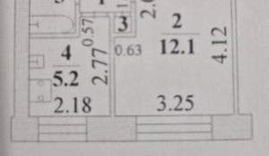 1-к квартира, вторичка, 22м2, 3/5 этаж