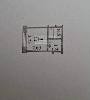 1-к квартира, вторичка, 12м2, 4/5 этаж