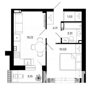 1-к квартира, вторичка, 38м2, 7/10 этаж