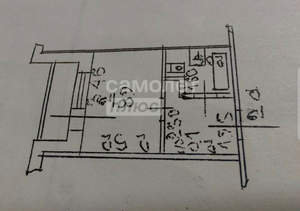 1-к квартира, вторичка, 16м2, 1/9 этаж