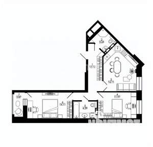 2-к квартира, строящийся дом, 66м2, 12/17 этаж