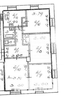 4-к квартира, вторичка, 94м2, 2/4 этаж