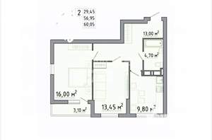 2-к квартира, вторичка, 60м2, 7/19 этаж
