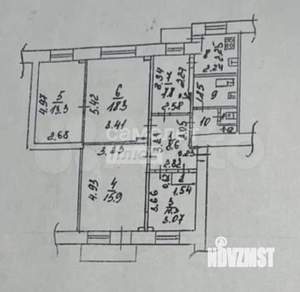 4-к квартира, вторичка, 86м2, 3/3 этаж
