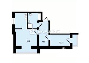 2-к квартира, вторичка, 68м2, 5/6 этаж