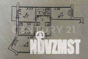 3-к квартира, вторичка, 62м2, 4/10 этаж