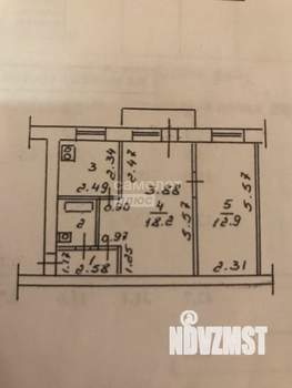 2-к квартира, вторичка, 42м2, 4/4 этаж
