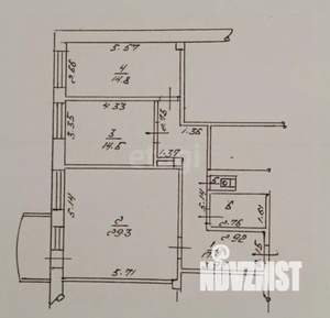 2-к квартира, вторичка, 58м2, 3/10 этаж