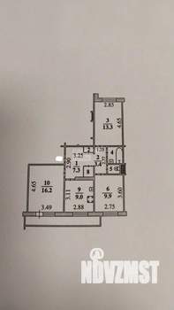 3-к квартира, вторичка, 64м2, 10/10 этаж