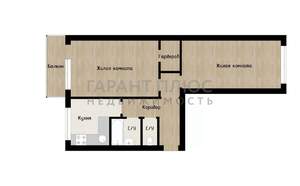 2-к квартира, вторичка, 48м2, 5/5 этаж