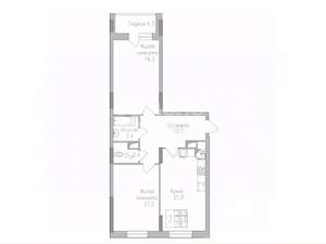 2-к квартира, вторичка, 78м2, 10/17 этаж