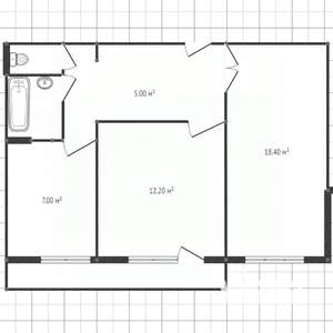 2-к квартира, вторичка, 50м2, 1/10 этаж