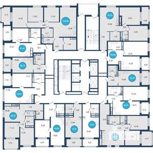 2-к квартира, вторичка, 78м2, 22/22 этаж