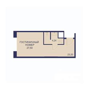 1-к квартира, вторичка, 27м2, 15/23 этаж