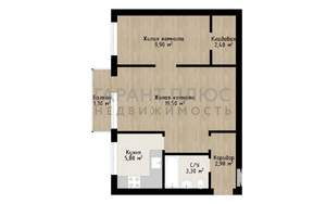 2-к квартира, вторичка, 45м2, 4/5 этаж