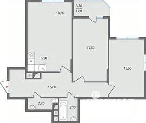 3-к квартира, строящийся дом, 84м2, 21/25 этаж