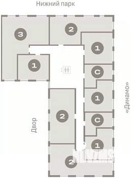 2-к квартира, вторичка, 64м2, 3/25 этаж