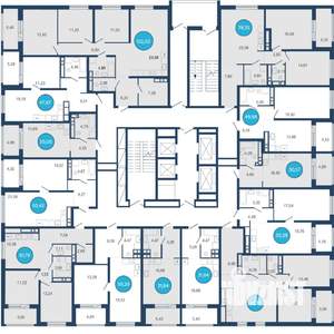 1-к квартира, вторичка, 50м2, 5/22 этаж