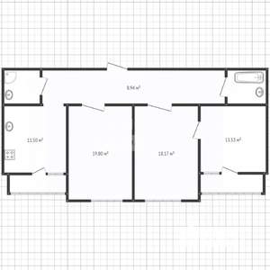 3-к квартира, вторичка, 91м2, 13/20 этаж