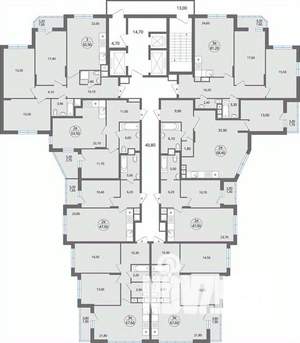 2-к квартира, строящийся дом, 69м2, 8/25 этаж
