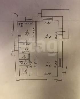 2-к квартира, вторичка, 47м2, 14/14 этаж