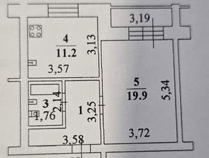 1-к квартира, вторичка, 42м2, 10/11 этаж
