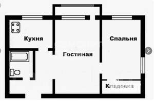 2-к квартира, вторичка, 44м2, 5/5 этаж