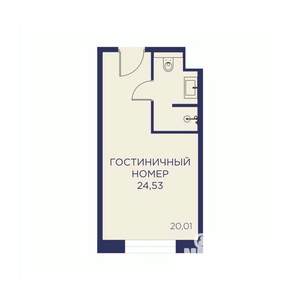 1-к квартира, вторичка, 25м2, 5/23 этаж