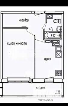 1-к квартира, вторичка, 48м2, 11/22 этаж