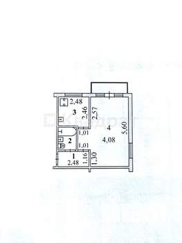 1-к квартира, вторичка, 31м2, 5/5 этаж