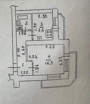 1-к квартира, вторичка, 38м2, 11/16 этаж