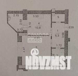 1-к квартира, вторичка, 43м2, 8/10 этаж