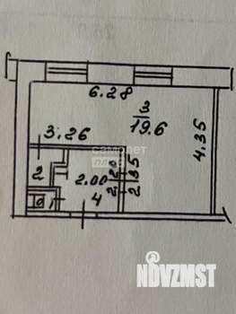 1-к квартира, вторичка, 26м2, 2/5 этаж